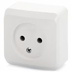 Розетка 1-местная Systeme Electric Этюд PA16-001B без заземления, накладная, белая