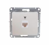 Розетка компьютерная Systeme Electric Glossa GLS000281K встраиваемая, бежевая 