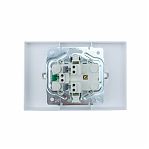 Розетка 2-местная Lezard Zima 704-0200-127BQ с заземлением, встраиваемая, белая