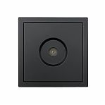 Розетка ТВ оконечная Lezard Zima безвинтовой зажим, черный бархат 704-4288-130