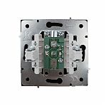 Розетка ТВ оконечная Lezard Zima безвинтовой зажим, черный бархат 704-4288-130