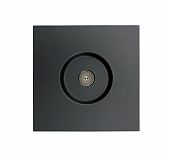 Розетка ТВ оконечная Lezard Zima безвинтовой зажим, черный бархат 704-4288-130