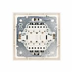 Выключатель проходной двойной Lezard Zima 704-9088-106QC встраиваемый, слоновая кость