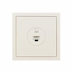 Розетка компьютерная Lezard Zima 704-9088-139 безвинтовой зажим, слоновая кость