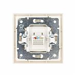 Розетка компьютерная Lezard Zima 704-9088-139 безвинтовой зажим, слоновая кость
