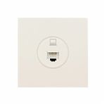 Розетка компьютерная Lezard Zima 704-9088-139 безвинтовой зажим, слоновая кость