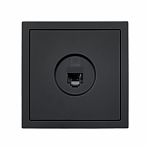 Розетка компьютерная Lezard Zima 704-4288-139 встраиваемая, черный бархат