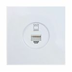 Розетка компьютерная Lezard Zima 704-0288-140, без заземления, встраиваемая, белая