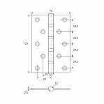 Петля универсальная Avers 125х75х2.5-B4-АВ