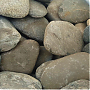 Камень серый плоский булыжник 150-200 мм