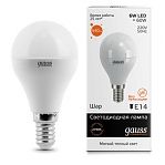 Лампа LED Е14 6W 2700K 60 W Gauss Elementary 53116 (Шар)