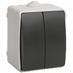 Выключатель IEK ФОРС 2 клавиши открытый IP54 152844