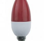 Лампа Ecola E14 6W 100x37 мм красная матовая 583693