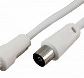 Шнур TV PLUG - TV JACK 1.5 м Белые GOLD REXANT 18-0002