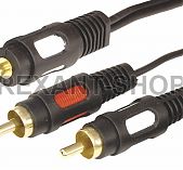 Шнур 3.5 Stereo Plug - 2RCA Plug 1.5М (GOLD) REXANT 17-4232