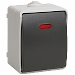 Выключатель IEK ФОРС 1 клавиша с подсветкой открытый IP54 152843