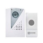 Звонок беспроводной IN HOME 3Б-7 32 мелодии 120 м IP44 бело-серый 3350
