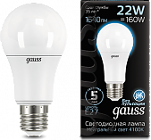 Лампа GAUSS LED A70 22W E27 1640lm 4100K