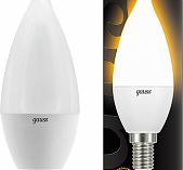 Лампа LED Свеча на ветру Е14 9,5w 3000K GAUSS Black