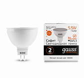 Лампа Gauss LED Elementary MR16 GU5.3 5.5W 3000К