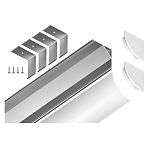 Профиль алюминиевый угловой круглый Ambrella GP2100AL серебро/матовый