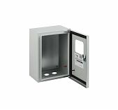 Бокс металлический ЭРА SIMPLE ЩМПг-00 с окном 290х220х175мм IP54 У2 серый
