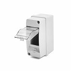 Бокс  пластиковый STEKKER EBX50-1/02-65, IP65, 2 модуля, навесной прозрачная дверца 39932