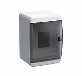 Бокс пластиковый накладной IEK TEKFOR КМПн-4 IP41 прозрачная дверь 4 модуля