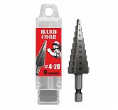 Сверло по металлу Hardcore 142420, 4-20 мм, ступенчатое, хвостовик 6-гранный