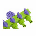 Разветвитель четырёхканальный Palisad 1/2"-3/4", регулируемый 66425
