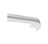 Карниз Legrand Монарх с поворотами, 3-х рядный, хром, 2 м