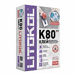 Клеевая смесь Litokol К-80 цементная, для плитки, керамогранита и камня, 25 кг