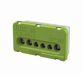 Клеммник силовой винтовой ABB NK/S06, 100 А, термопласт, зеленый