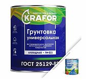 Грунтовка ГФ-021 KRAFOR красно-коричневый 0,8 кг