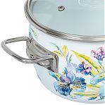 Кастрюля эмалированное покрытие Vitross 1SC165S 336255 Iris белоснежный, с крышкой, 2 л 