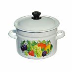 Кастрюля эмалированная КМЗ 41804-212 с крышкой, 9 л