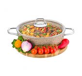 Жаровня литой алюминий DARIIS Crema NoVa HUR-A-15403 с крышкой, 4.1 л 