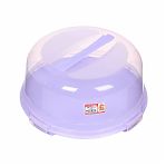Тортница Dunya Plastik Дюна с крышкой, круглая, пластик, 30 см