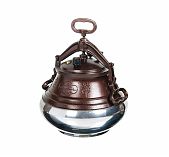 Казан афганский алюминий 15л с крышкой с ручками двухцветный