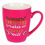 Кружка I don't exercise керамика Y4-8053, 340 мл