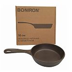 Сковорода чугунная Boniron с литой ручкой 160х35 мм, универсальная, черная