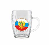 Кружка Декостек Герб на флаге 1002/1-Д для пива, стекло 500мл