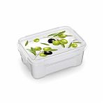 Контейнер Полимербыт Fresh 0.75 л, прямоугольный, для СВЧ, олива 76191
