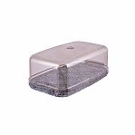 Масленка Полимербыт Granite 433380500 с прозрачной крышкой, пластик, серая
