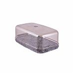 Масленка Полимербыт Granite 433380500 с прозрачной крышкой, пластик, серая