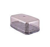 Масленка Полимербыт Granite 433380500 с прозрачной крышкой, пластик, серая
