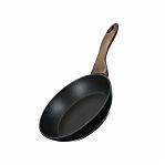 Сковорода Regent Linea Maestro, индукция, 24х4.8 см, кованый алюминий, без крышки, черный