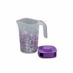 Кувшин Полимербыт Lavender, пластиковый, с крышкой, сиреневый, 2 л