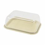 Масленка Plast Team Stone двухсторонняя, пластик, молочный туман, 55х110х145 мм 