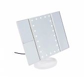 Зеркало Luazon KZ-07 подсветка 30х18х7 см, 22 диода, белое